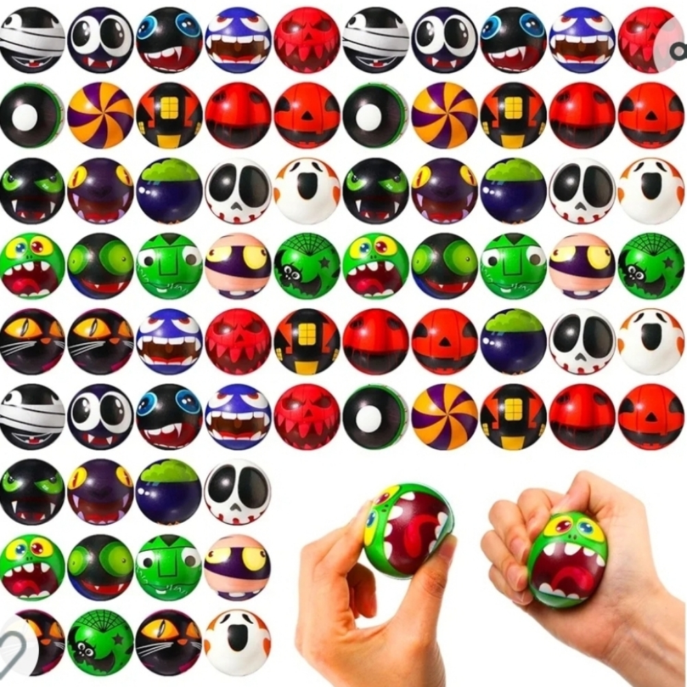 New in packaging! 36 pieces Halloween theme mini foam stress balls fidget toys